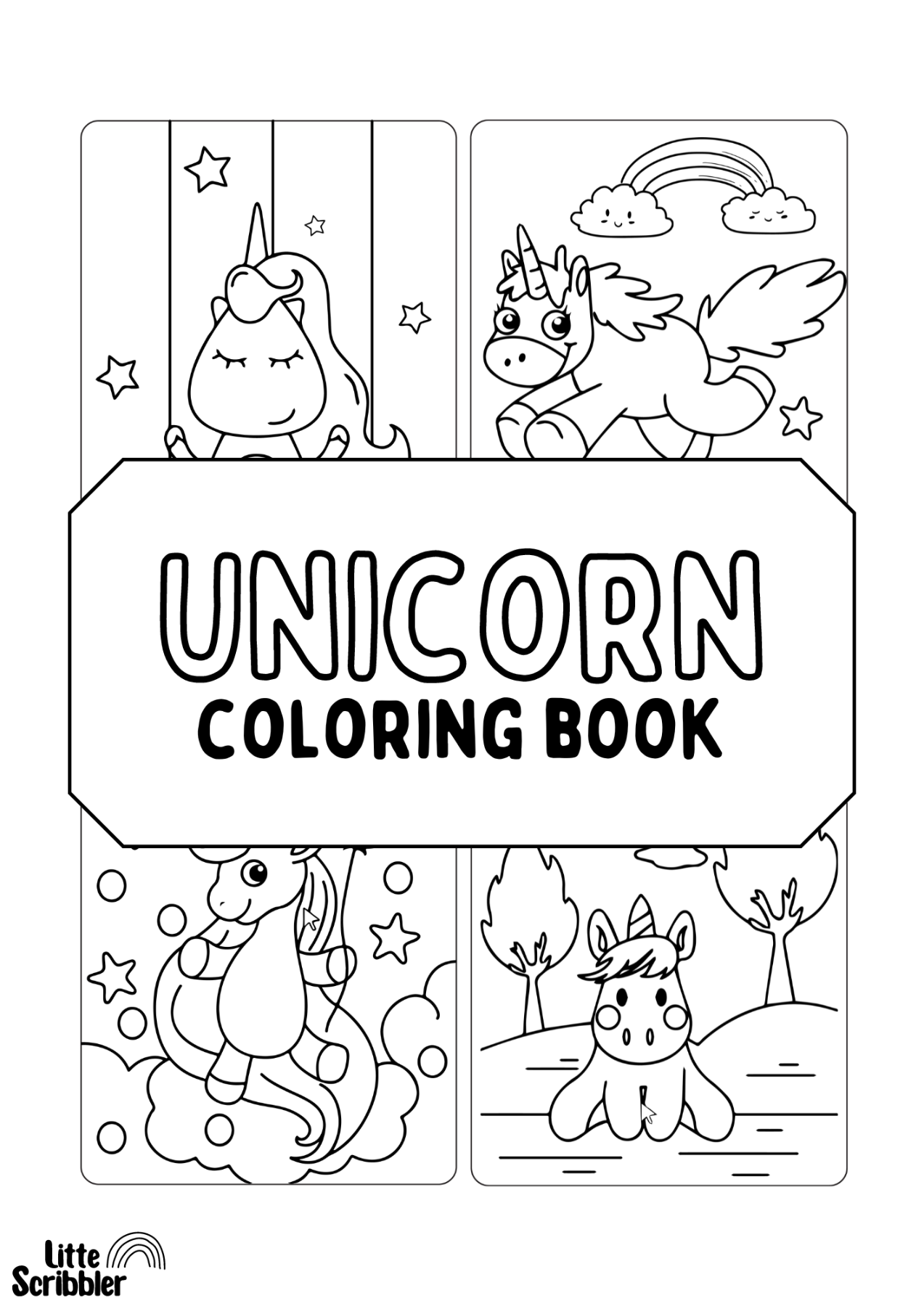 Magical Unicorn Colouring Book - Digital Download