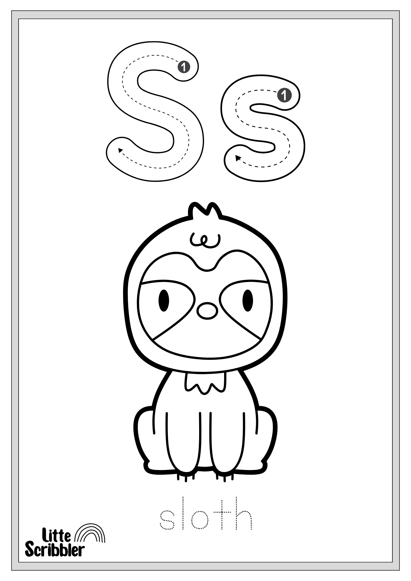 Fun Alphabet Colouring Book - Digital Download