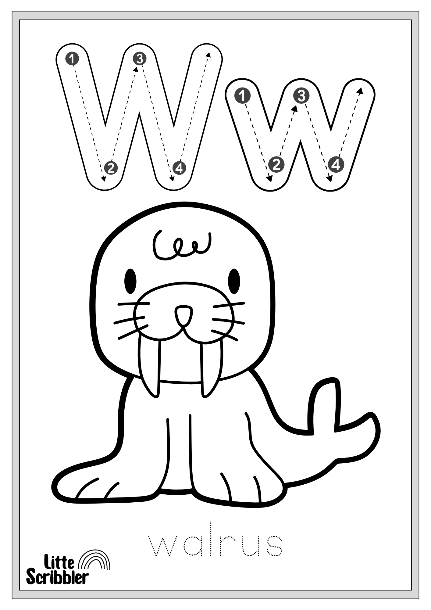 Fun Alphabet Colouring Book - Digital Download