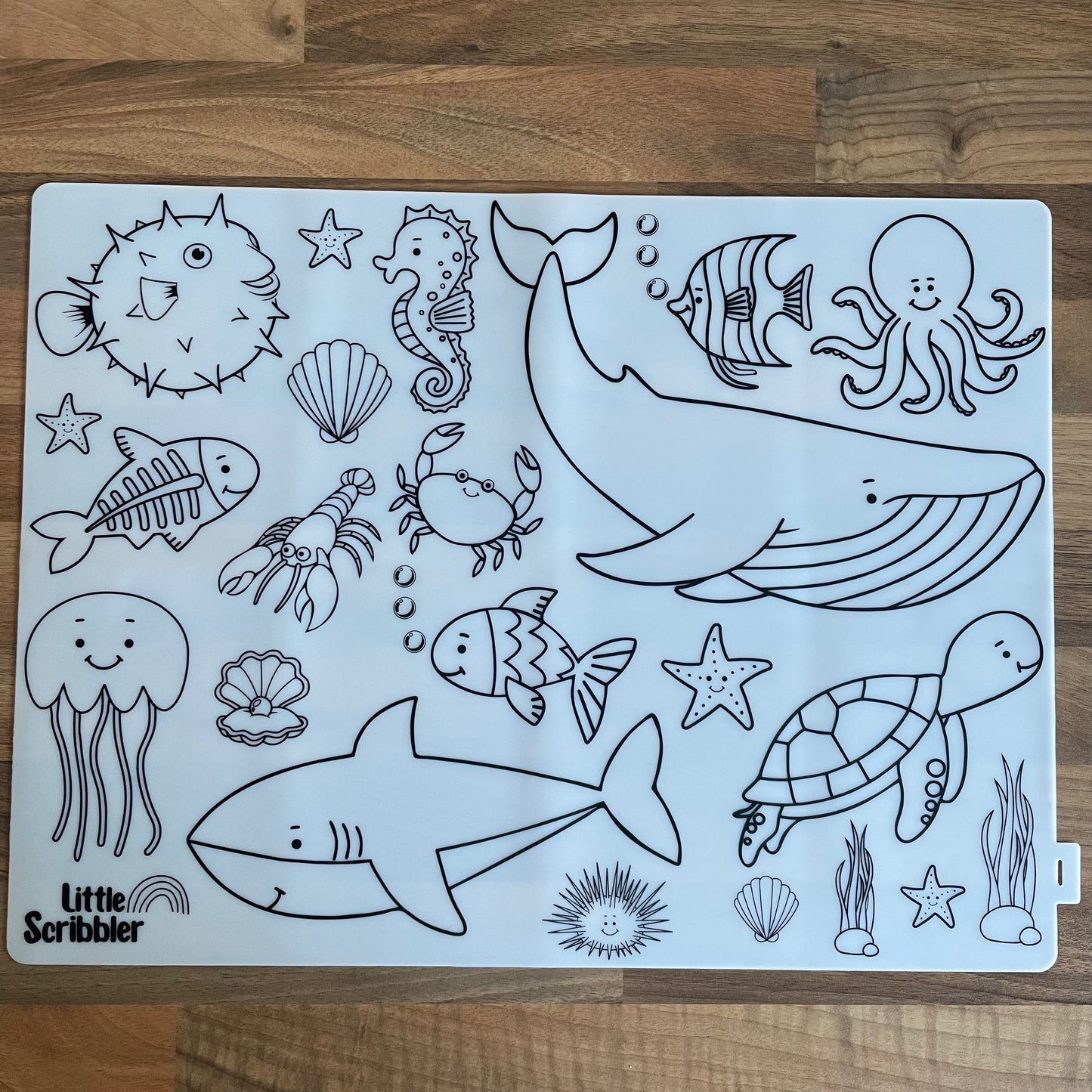 Sea Creatures Reusable Wipe-Clean Colouring Mat